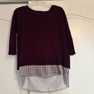 Ann Taylor Deep Purple Layered Blouse